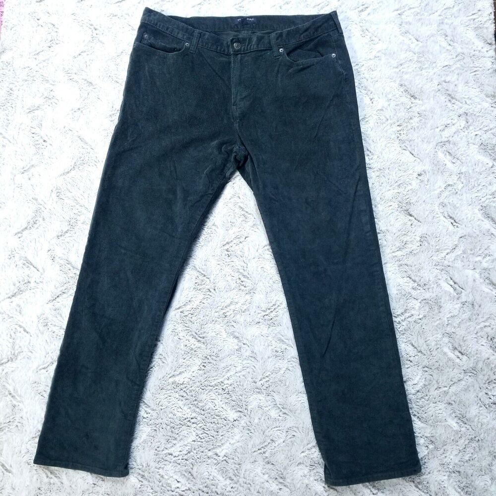Banana Republic Pants Mens Size 38x32 Green Slim Fit Flat Front Dark Wash